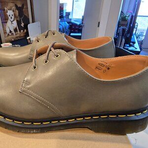 Dr. Martens Men's 1461 Carrara Leather Derby Oxfords Lace-Up Shoes Olive Size 12